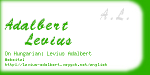 adalbert levius business card